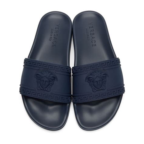 blue versace slides|versace flip flops for women.